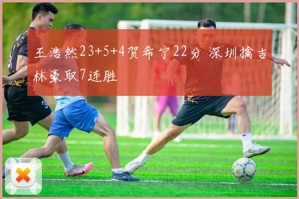 王浩然23+5+4贺希宁22分 深圳擒吉林豪取7连胜